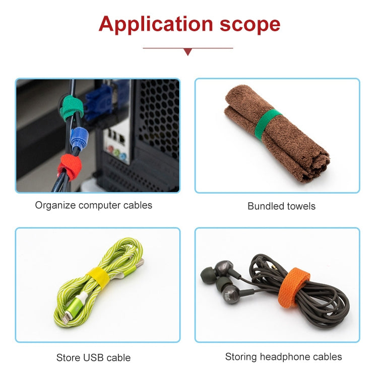 1.2cm 3m Reusable & Dividable Hook and Loop Cable Ties(Random Color Delivery)