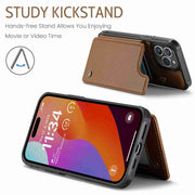 For iPhone 15 Pro Max CaseMe C22 Card Slots Holder RFID Anti-theft Phone Case(Brown)