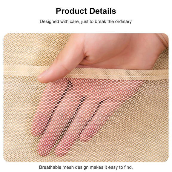 6+6 Grids Underwear Storage Bag Non-woven Double-sided Hanging Storage Bag(Pink)