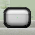 For AirPods Pro Thunder Transparent Armor Wireless Earphones Protective Case(Black) - For AirPods Pro by PMC Jewellery | Online Shopping South Africa | PMC Jewellery | Buy Now Pay Later Mobicred