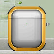 For AirPods 2 / 1 Thunder Transparent Armor Wireless Earphones Protective Case(Yellow) - free shipping - PMC Jewellery - Order now!