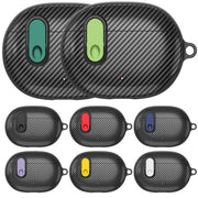 For Beats Studio Buds Switch Carbon Fiber Wireless Earphones Protective Case(Black White)