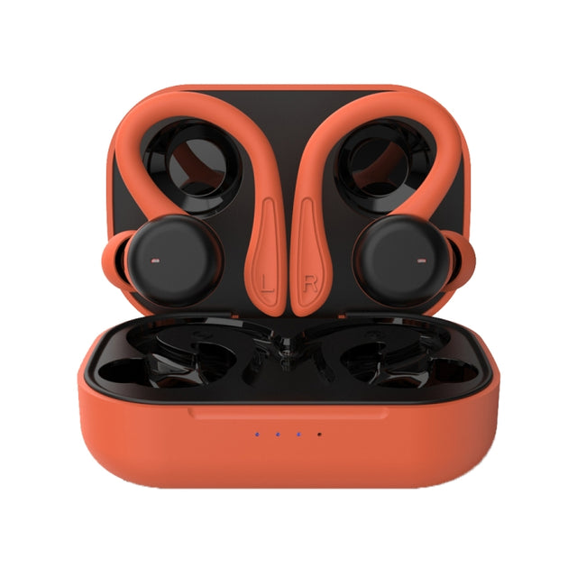 T&G T40 TWS IPX6 Water-resistant Hanging Ear Wireless Bluetooth Earphones with Charging Box(Orange)