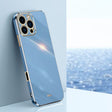 For iPhone 16 Pro Max XINLI Straight Edge 6D Electroplate TPU Phone Case(Celestial Blue) - iPhone 16 Pro Max Cases by XINLI | Online Shopping South Africa | PMC TechLife | Buy Now Pay Later Mobicred