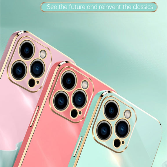 For iPhone 16 Pro XINLI Straight Edge 6D Electroplate TPU Phone Case(Celestial Blue)