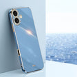 For iPhone 16 Plus XINLI Straight Edge 6D Electroplate TPU Phone Case(Celestial Blue) - iPhone 16 Plus Cases by XINLI | Online Shopping South Africa | PMC TechLife | Buy Now Pay Later Mobicred