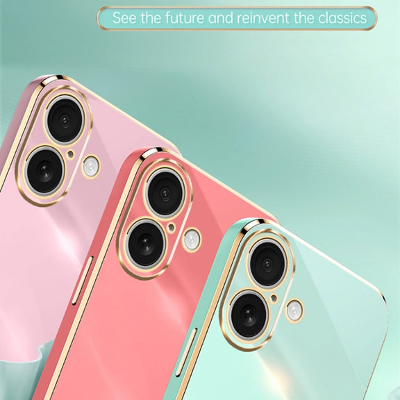 For iPhone 16 Plus XINLI Straight Edge 6D Electroplate TPU Phone Case(Celestial Blue)