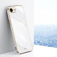 For iPhone 16e XINLI Straight Edge 6D Electroplate TPU Phone Case(White) - free shipping - PMc TechLife - Order now!