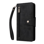 For Google Pixel 8 Rivet Buckle 9 Cards Three Fold Leather Phone Case(Black)
