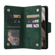 For Google Pixel 8 Rivet Buckle 9 Cards Three Fold Leather Phone Case(Green)
