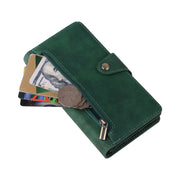 For Google Pixel 8 Pro Rivet Buckle 9 Cards Three Fold Leather Phone Case(Green)