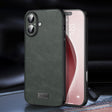 For iPhone 16 Plus SULADA Shockproof TPU Hybrid Handmade Leather Phone Case(Green) - free shipping - PMC TechLife - Order now!