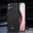 For iPhone 16 Plus SULADA Shockproof TPU Hybrid Handmade Leather Phone Case(Black) - iPhone 16 Plus Cases by SULADA | Online Shopping South Africa | PMC TechLife | Buy Now Pay Later Mobicred