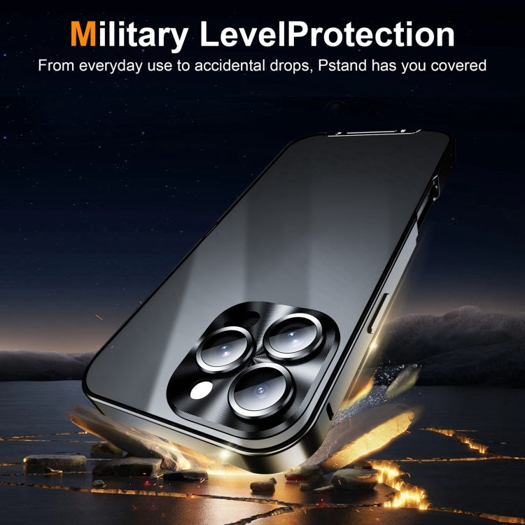 For iPhone 16 Pro Frosted Metal Phone Case(Black)