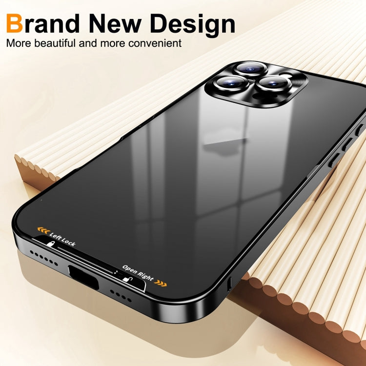 For iPhone 16 Pro Frosted Metal Phone Case(Black)