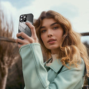 For iPhone 16 Pro Frosted Metal Phone Case(Black)
