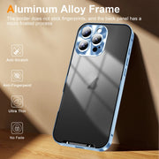 For iPhone 16 Pro Frosted Metal Phone Case(Blue)