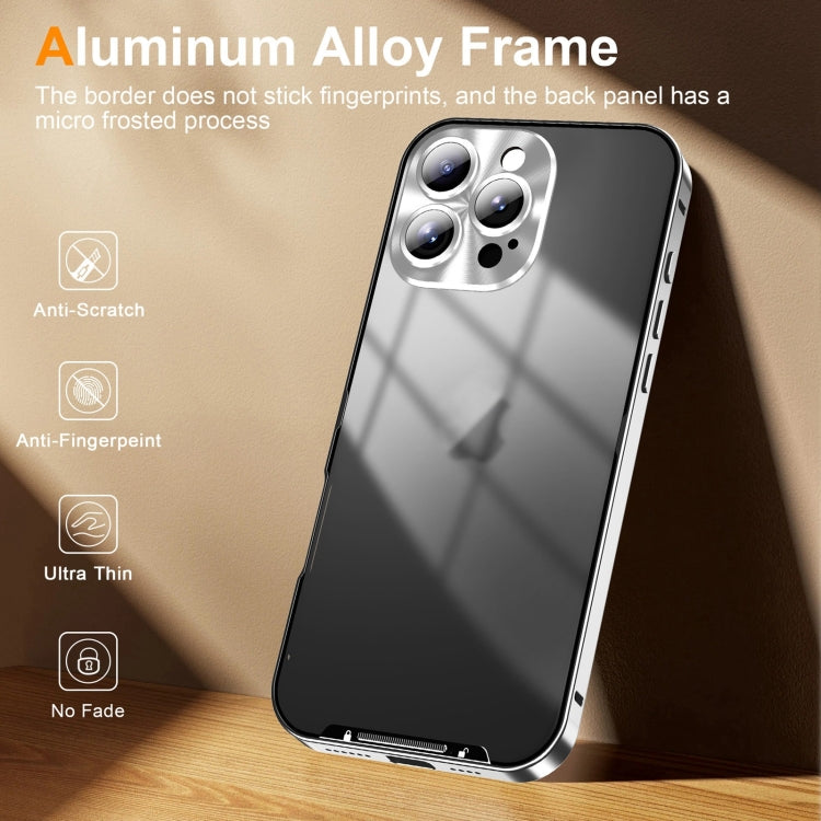 For iPhone 16 Pro Max Frosted Metal Phone Case(Silver)