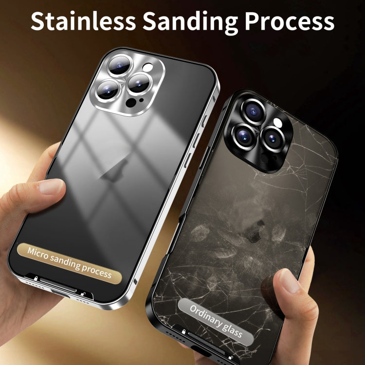 For iPhone 16 Pro Max Frosted Metal Phone Case(Silver)