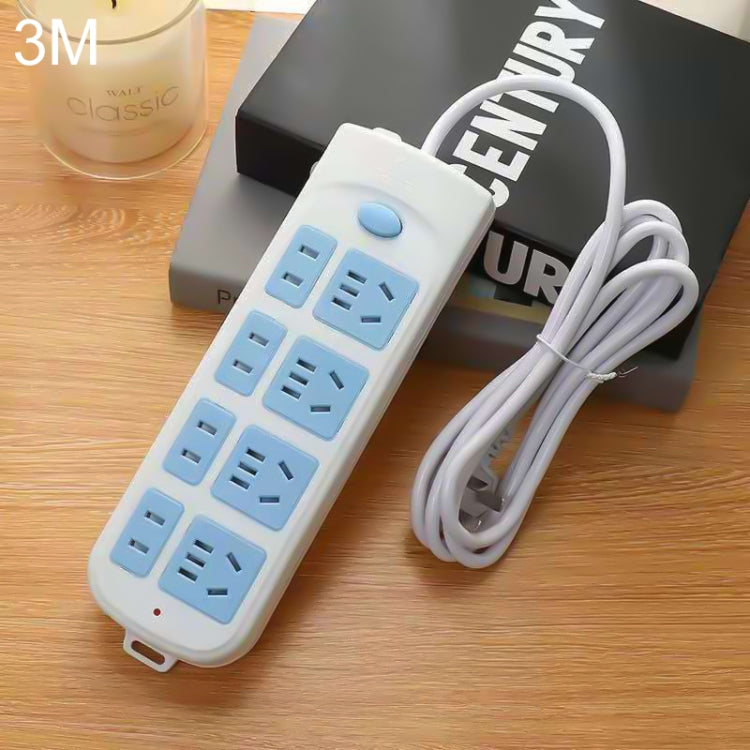 Anti-electric Shock Desk Power Strip Socket 8-position 3m, CN Plug