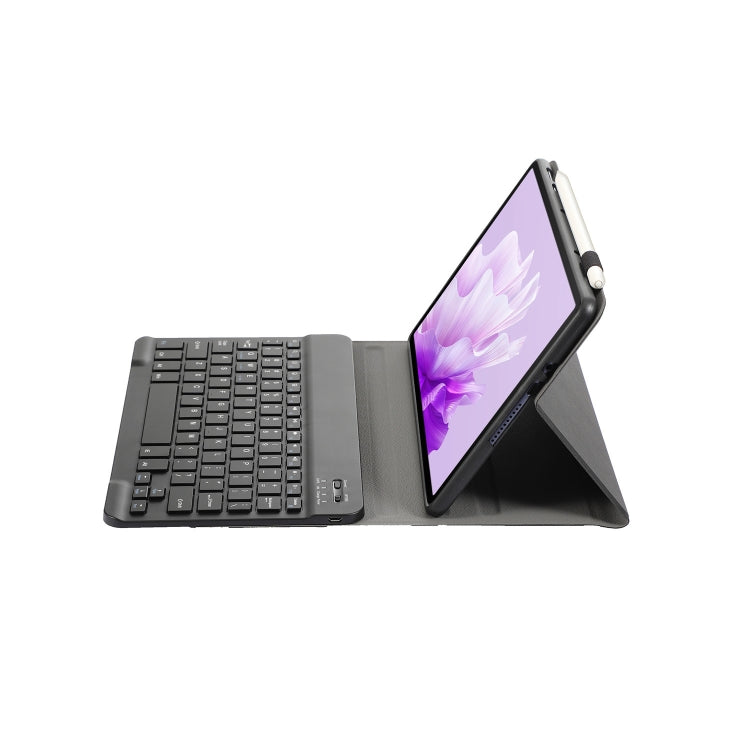 For Huawei MatePad Air 11.5 inch 2023 AH14 Lambskin Texture Ultra-thin Detachable Bluetooth Keyboard Leather Case(Black)
