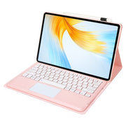 For Honor MagicPad 13 AH16-A TPU Ultra-thin Detachable Bluetooth Keyboard Tablet Leather Case with Touchpad(Pink)
