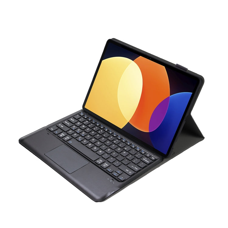 For Honor MagicPad 13 AH16-A TPU Ultra-thin Detachable Bluetooth Keyboard Tablet Leather Case with Touchpad(Black)
