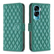 For Honor 90 Lite/X50i Diamond Lattice Wallet Flip Leather Phone Case(Green) - Honor Cases by PMC TechLife | Online Shopping South Africa | PMC TechLife | Buy Now Pay Later Mobicred