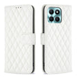 For Honor X6a Diamond Lattice Wallet Flip Leather Phone Case(White) - Honor Cases by PMC TechLife | Online Shopping South Africa | PMC TechLife | Buy Now Pay Later Mobicred