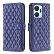 For Honor X7a Diamond Lattice Wallet Flip Leather Phone Case(Blue) - Honor Cases by PMC TechLife | Online Shopping South Africa | PMC TechLife | Buy Now Pay Later Mobicred