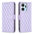 For Honor X7a Diamond Lattice Wallet Flip Leather Phone Case(Purple) - Honor Cases by PMC TechLife | Online Shopping South Africa | PMC TechLife | Buy Now Pay Later Mobicred