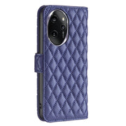 For Honor 100 Pro Diamond Lattice Wallet Flip Leather Phone Case(Blue)