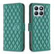 For Honor X8b Diamond Lattice Wallet Flip Leather Phone Case(Green) - Honor Cases by PMC TechLife | Online Shopping South Africa | PMC TechLife