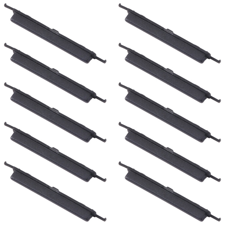 For Samsung Galaxy A12 Nacho SM-A127 10pcs Volume Control Button(Black)