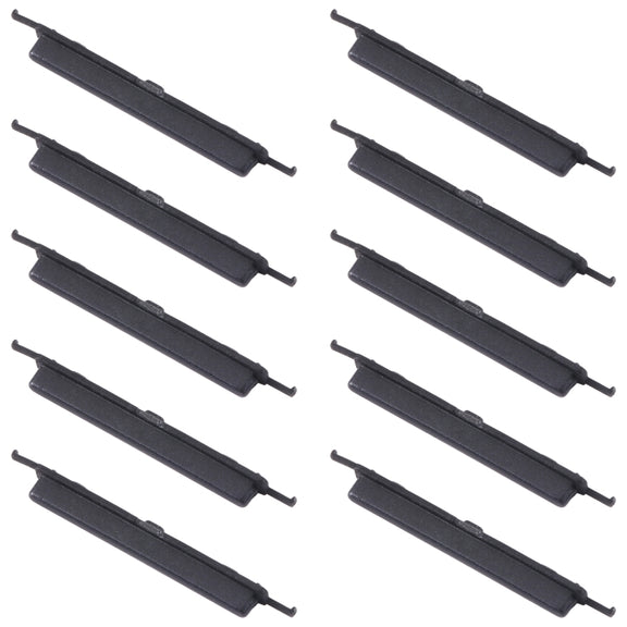 For Samsung Galaxy A12 Nacho SM-A127 10pcs Volume Control Button(Black)