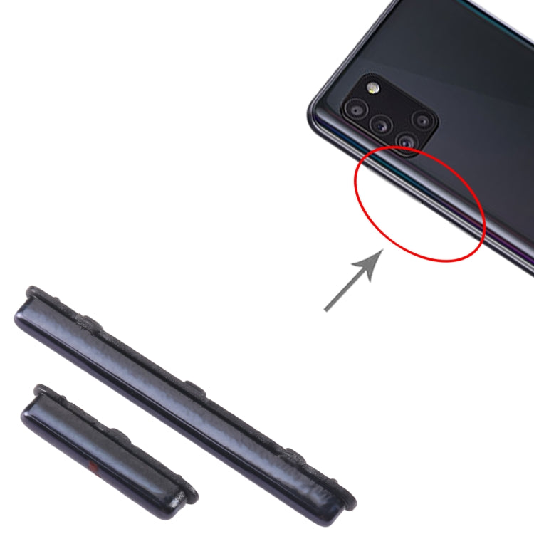 For Samsung Galaxy A31 SM-A315 10pcs Power Button + Volume Control Button(Black)