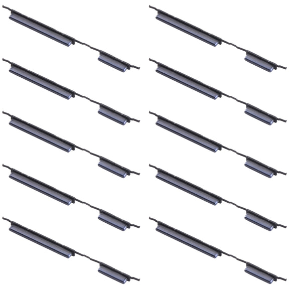 For Samsung Galaxy M10 SM-M105 10pcs Power Button + Volume Control Button(Black)