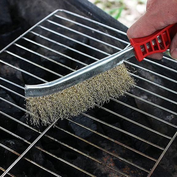 BBQ Grill Wire Cleaning Brush with Handle Stainless Steel