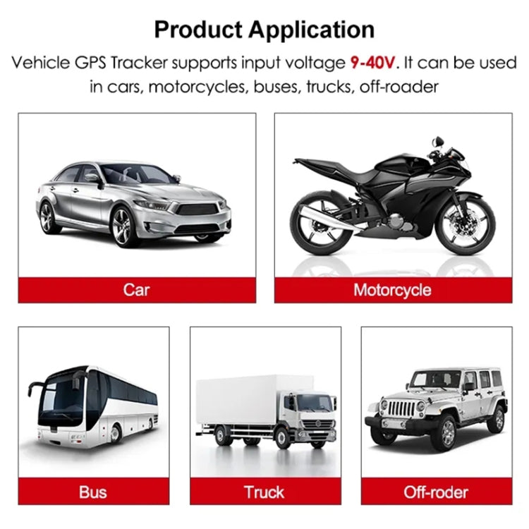 4G EU Version 9V-30V 3Pin GPS Positioning Tracker Mini Water-resistant Vehicle Tracking System