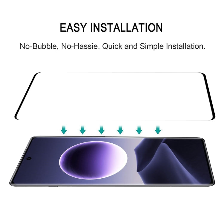 For OPPO Find X7 9H HD 3D Curved Edge Tempered Glass Film(Black)