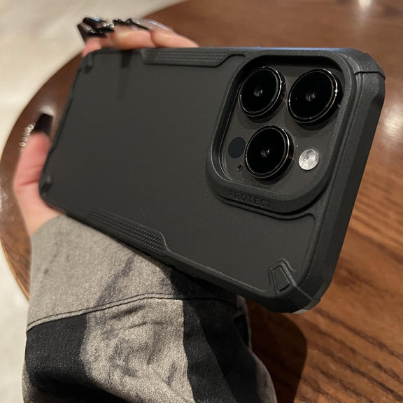 For iPhone 14 Pro Anti-slip Edge Fog Feel Phone Case(Black)