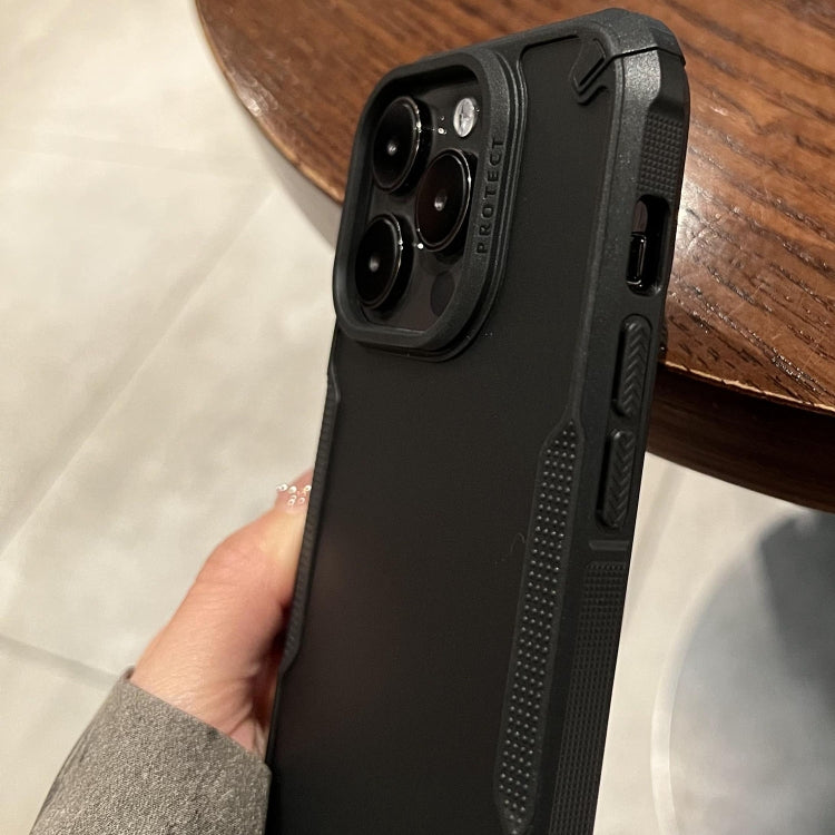 For iPhone 14 Pro Anti-slip Edge Fog Feel Phone Case(Black)