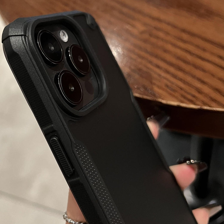 For iPhone 14 Pro Anti-slip Edge Fog Feel Phone Case(Black)