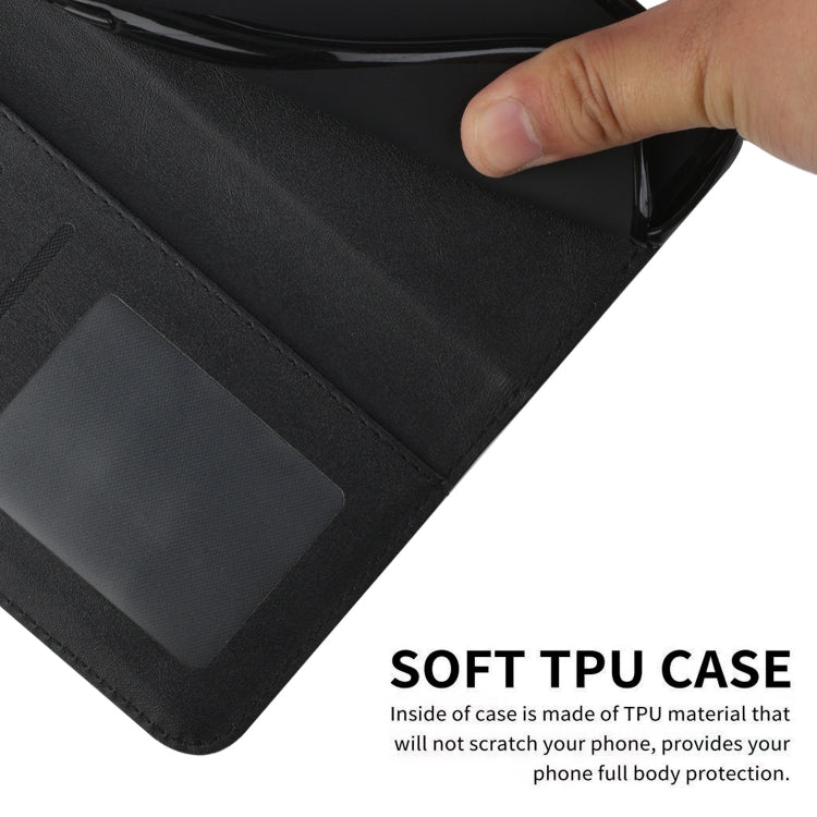 For Motorola Edge 2024 Stitching Calf Texture Buckle Leather Phone Case(Black)
