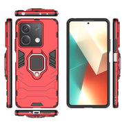 For Xiaomi Redmi Note 13 Shockproof PC + TPU Holder Phone Case(Red)