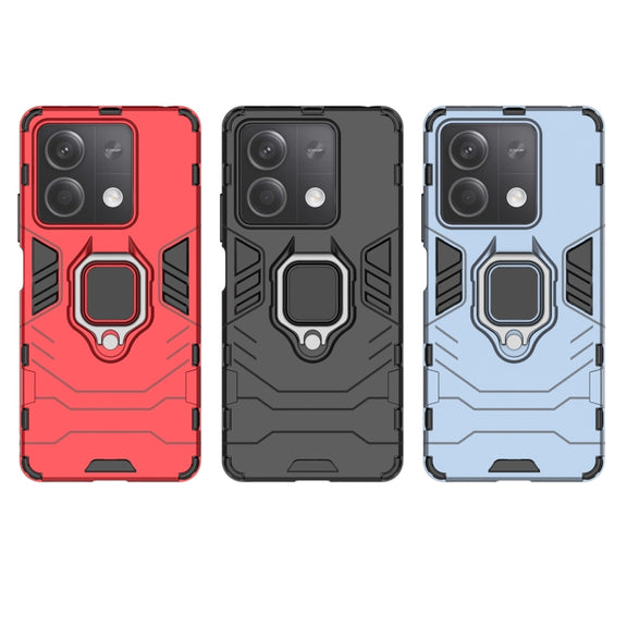 For Xiaomi Redmi Note 13 Shockproof PC + TPU Holder Phone Case(Red)