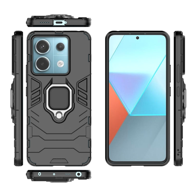 For Xiaomi Redmi Note 13 Pro Shockproof PC + TPU Holder Phone Case(Black)