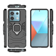 For Xiaomi Redmi Note 13 Pro Shockproof PC + TPU Holder Phone Case(Black)