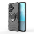 For Xiaomi Redmi Note 13 Pro+ Shockproof PC + TPU Holder Phone Case(Black) - Xiaomi Cases by PMC TechLife | Online Shopping South Africa | PMC TechLife | Buy Now Pay Later Mobicred