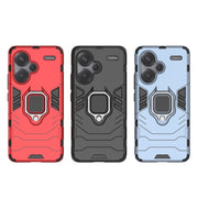 For Xiaomi Redmi Note 13 Pro+ Shockproof PC + TPU Holder Phone Case(Black)